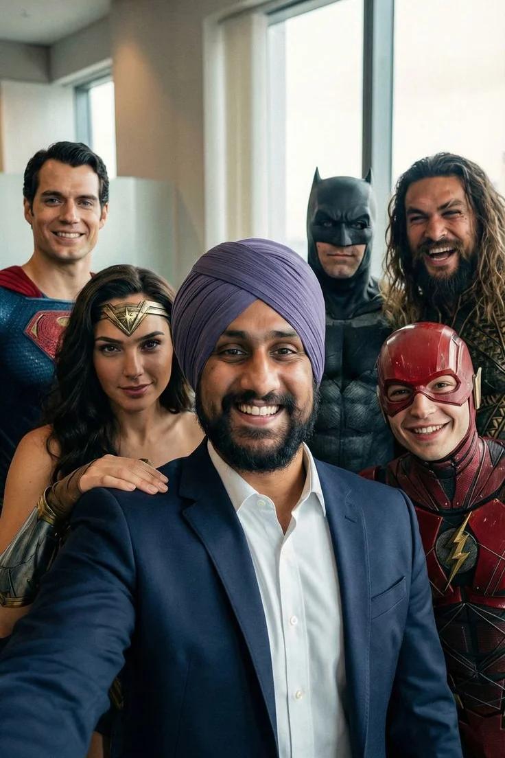 Justice League Selfie Nano Banana Pro Prompt