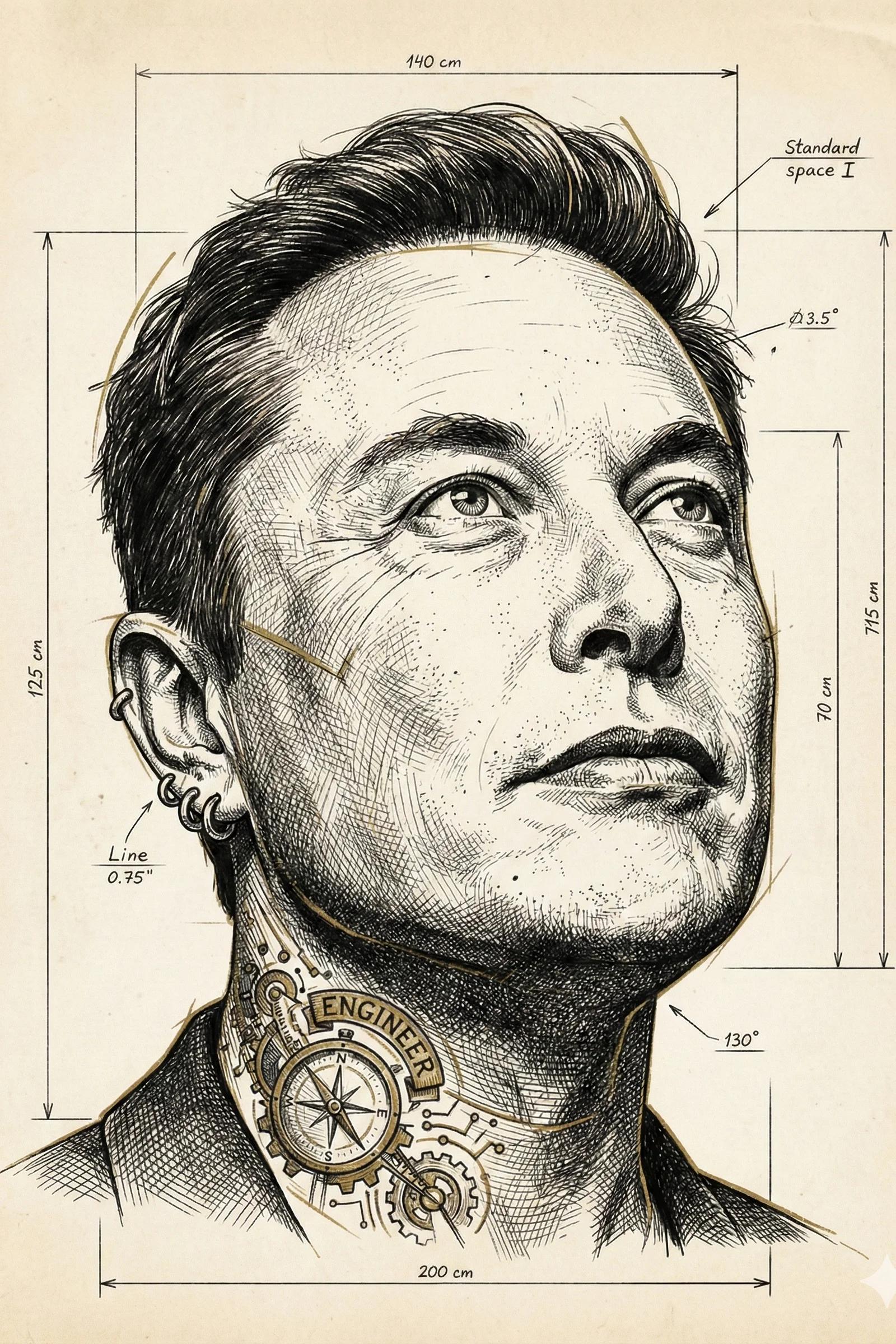 Hand drawn Technical-style illustratation Image Prompt