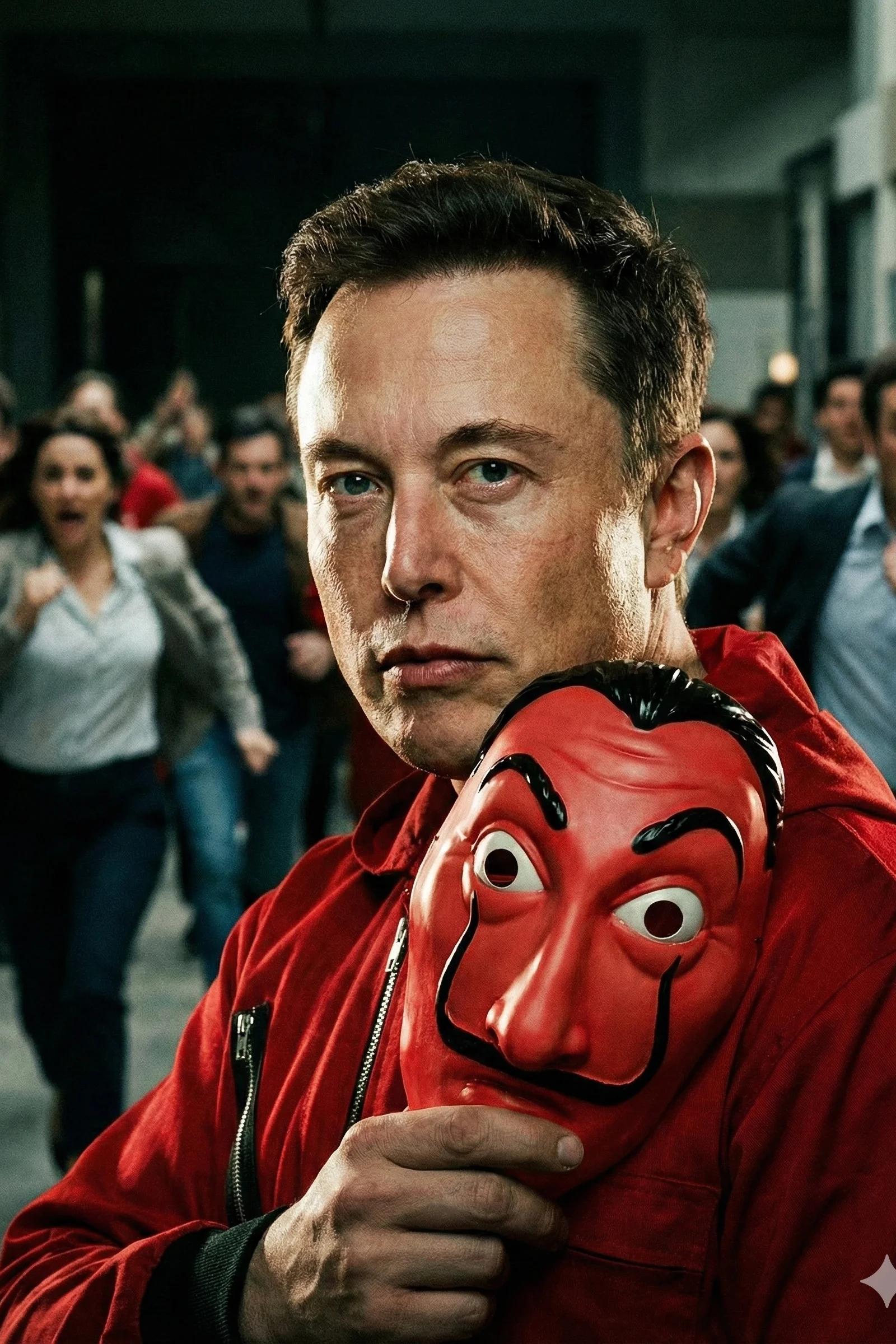 Money Heist With Mask Nano Banan prompt